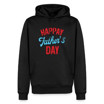 Vatertag - Männer Premium Bio Hoodie - Schwarz - Vorne - Nico (187cm)