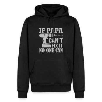Hommes si Papa ne peut pas réparer Papa Cadeau - Sweat à capuche Premium bio Homme - noir - Devant - Nico (187cm)