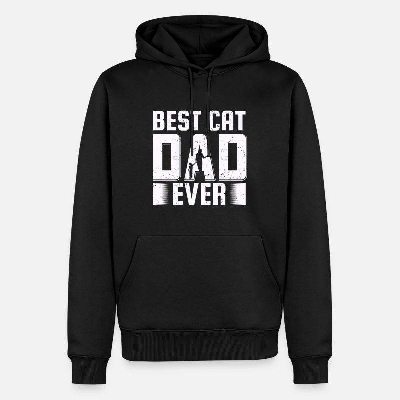 Le père de Cat - Sweat à capuche Premium bio Homme - noir