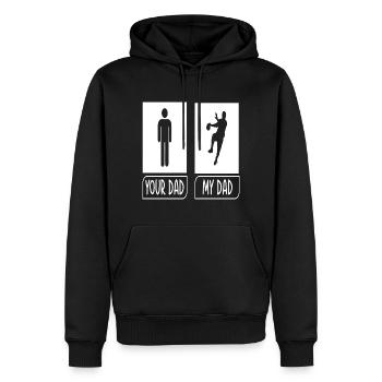 Vater - Vater - Vater - mein Vater - Männer Premium Bio Hoodie - Schwarz - Vorne - Nico (187cm)