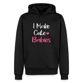 Vatertag Papa Papa Papa - Männer Premium Bio Hoodie - Schwarz - Vorne - Nico (187cm)