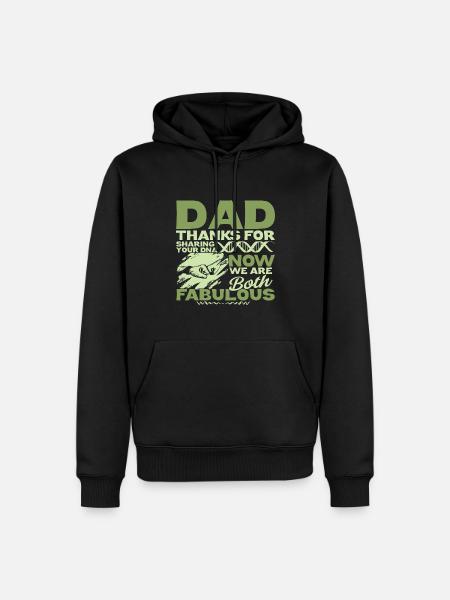 Sjov fars dag gaveform til søn og datter - Herre Premium økologisk hoodie - sort