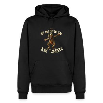 AUJOURD’HUI EST UNE BONNE JOURNÉE POUR DANSER - Sweat à capuche Premium bio Homme - noir - Devant - Nico (187cm)