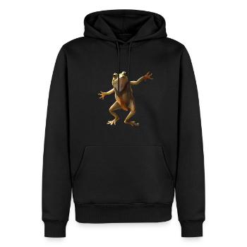 Disco Frog - Men’s Premium Organic Hoodie - black - Front - Nico (187cm)