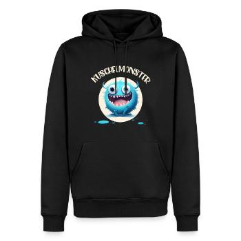 MONSTRE CUDDLY - Sweat à capuche Premium bio Homme - noir - Devant - Nico (187cm)