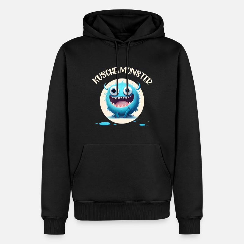 MONSTRE CUDDLY - Sweat à capuche Premium bio Homme - noir