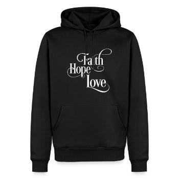 Jesus Christus von Nazareth Glaube Bibel Jesus - Männer Premium Bio Hoodie - Schwarz - Vorne - Nico (187cm)