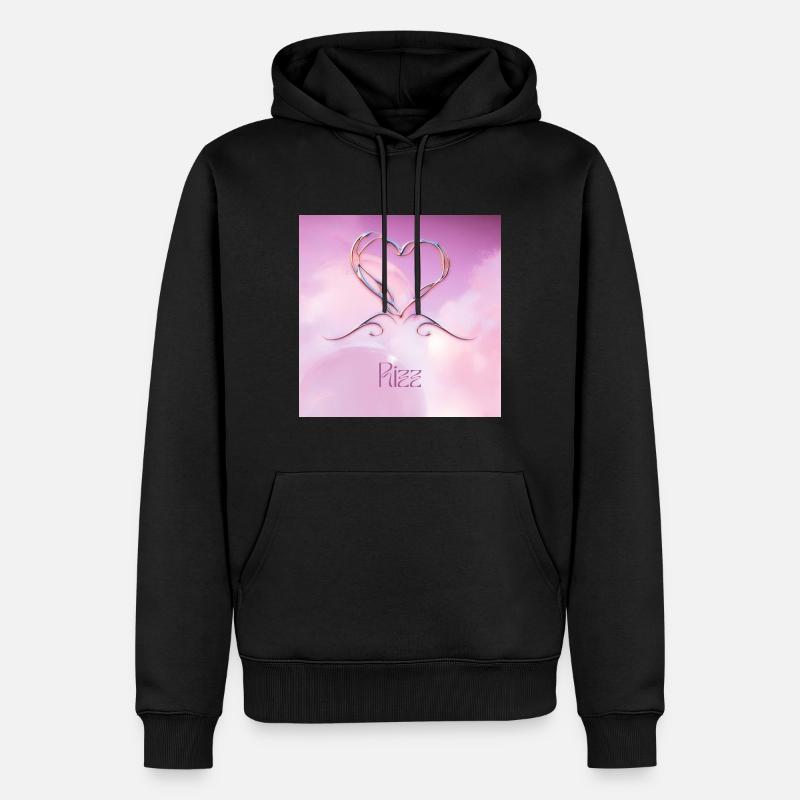 Rizz Y2k Violet Pastel - Sweat à capuche Premium bio Homme - noir