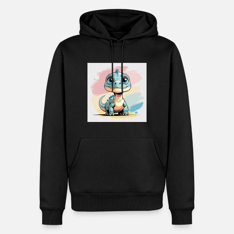 Cute Dinosaur - Sweat à capuche Premium bio Homme - noir