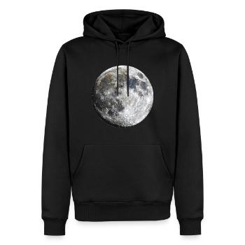 Moon - Männer Premium Bio Hoodie - Schwarz - Vorne - Nico (187cm)