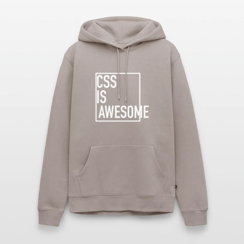 CSS is Awesome! (Even When It Overflows) Männer Premium Bio Hoodie