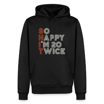 40 Geburtstag 40 Jahre Geburtstagsspruch lustig - Männer Premium Bio Hoodie - Schwarz - Vorne - Nico (187cm)