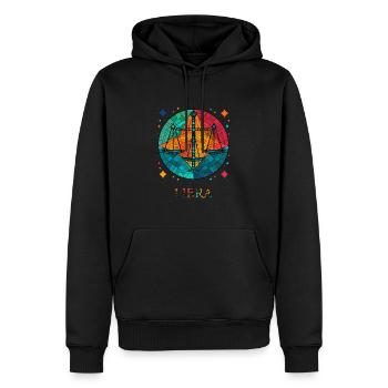 Libra Zodiac Sign - Waage Sternzeichen - Männer Premium Bio Hoodie - Schwarz - Vorne - Nico (187cm)