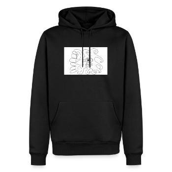 Fer à repasser - Sweat à capuche Premium bio Homme - noir - Devant - Nico (187cm)