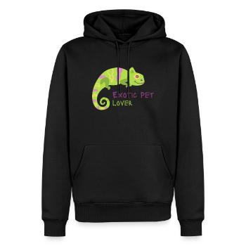 Amoureux des animaux exotiques - Sweat à capuche Premium bio Homme - noir - Devant - Nico (187cm)