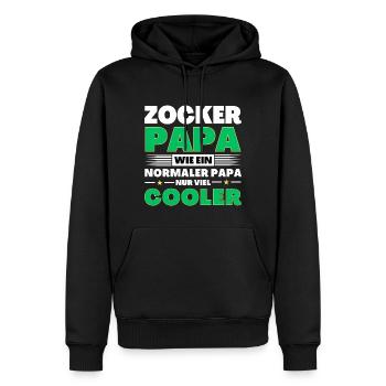 Zocker Papa wie ein normaler nur viel cooler - Männer Premium Bio Hoodie - Schwarz - Vorne - Nico (187cm)