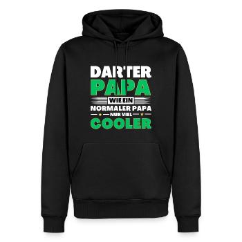 Darter Papa wie ein normaler nur viel cooler - Männer Premium Bio Hoodie - Schwarz - Vorne - Nico (187cm)
