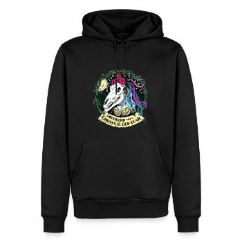 Mari Lwyd - Neujahr, New Year's Ghost - Männer Premium Bio Hoodie - Schwarz - Vorne - Nico (187cm)