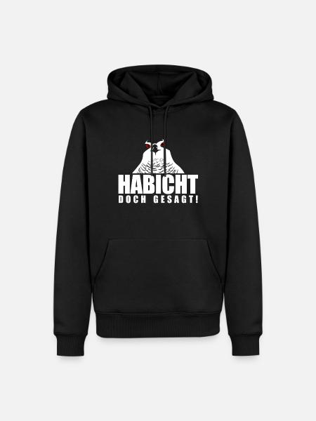 Habicht doch gesagt! - Männer Premium Bio Hoodie - Schwarz