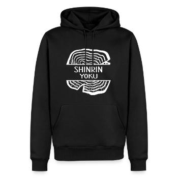 waldbaden shinrin yoku waldmeditation waldbad - Männer Premium Bio Hoodie - Schwarz - Vorne - Nico (187cm)
