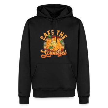 Safe the Schnitzel - Männer Premium Bio Hoodie - Schwarz - Vorne - Nico (187cm)