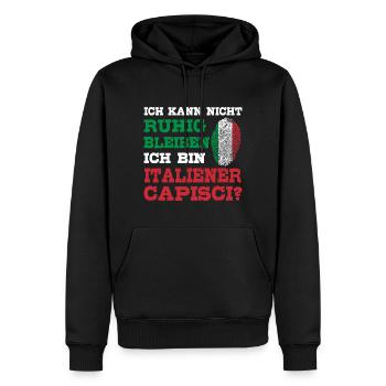 Typisch Italiener Italien Geste Capisci - Männer Premium Bio Hoodie - Schwarz - Vorne - Nico (187cm)