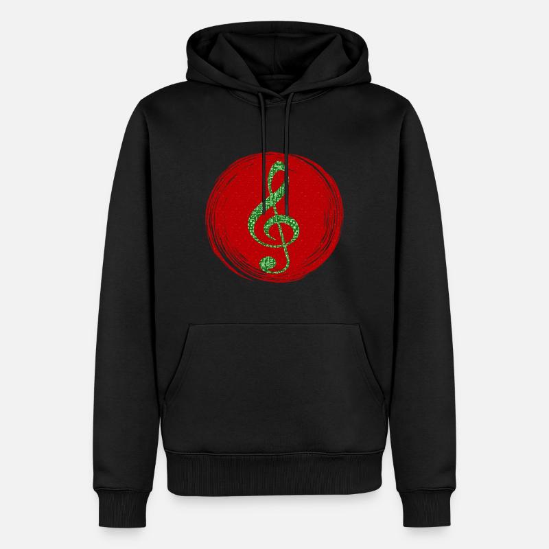 Joyeux Noël Mélodie festive - Sweat à capuche Premium bio Homme - noir