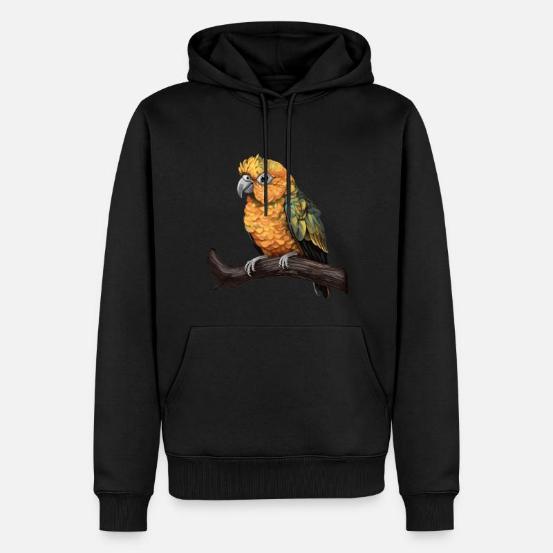 Bébé perroquet Oiseau Ara Wilderness - Sweat à capuche Premium bio Homme - noir