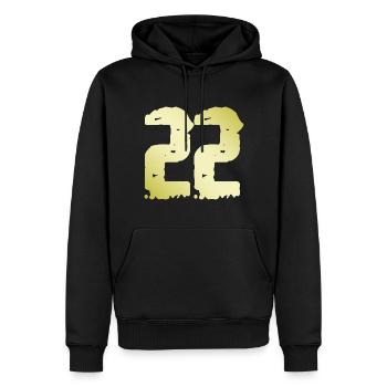 22 Nombre Vintage - Sweat à capuche Premium bio Homme - noir - Devant - Nico (187cm)