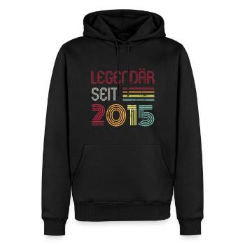 Legendär Seit 2015 Jahr Retro 15er Jahrgang - Männer Premium Bio Hoodie - Schwarz - Vorne - Nico (187cm)