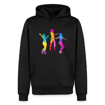 dancer,dance,illustration,colorful,graffiti - Men’s Premium Organic Hoodie - black - Front - Nico (187cm)