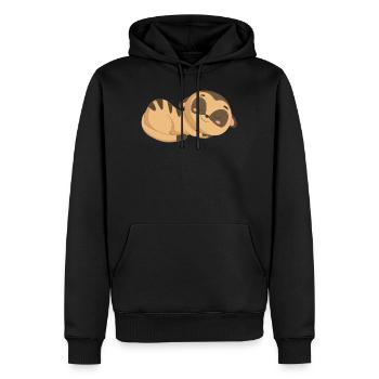 Suricate - Sweat à capuche Premium bio Homme - noir - Devant - Nico (187cm)