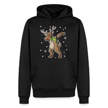 Tupfen Deer Christmas Xmas Yuletide Weihnachtsgeschenk - Männer Premium Bio Hoodie - Schwarz - Vorne - Nico (187cm)