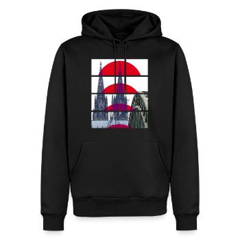 Cologne Cathedral Germany City Skyline Home Love - Men’s Premium Organic Hoodie - black - Front - Nico (187cm)