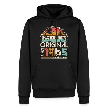 Original 1965 Vintage Jahrgang Geburtstag Retro - Männer Premium Bio Hoodie - Schwarz - Vorne - Nico (187cm)