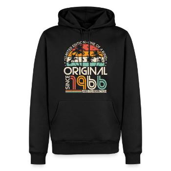Original 1966 Vintage Anniversaire Rétro - Sweat à capuche Premium bio Homme - noir - Devant - Nico (187cm)