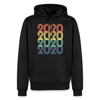 Cool Retro 2020, 3 ans, 3ème anniversaire Enfants - Sweat à capuche Premium bio Homme - noir - Devant - Nico (187cm)