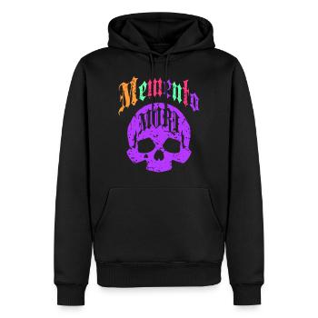 Memento Mori Skull - Men’s Premium Organic Hoodie - black - Front - Nico (187cm)