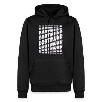 Dortmund Allemagne City Font Skyline Accueil - Sweat à capuche Premium bio Homme - noir - Devant - Nico (187cm)