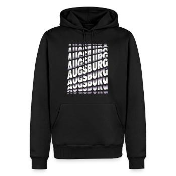 Augsburg Deutschland Stadt Schrift Skyline Heimat - Männer Premium Bio Hoodie - Schwarz - Vorne - Nico (187cm)