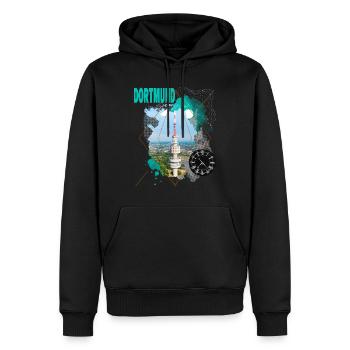 Dortmund Deutschland Stadt Skyline Vintage Retro - Männer Premium Bio Hoodie - Schwarz - Vorne - Nico (187cm)