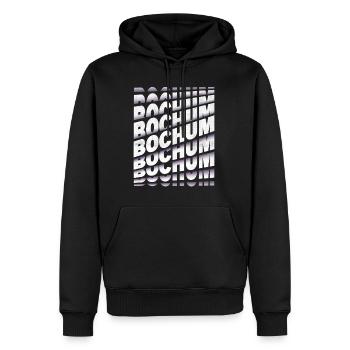 Bochum Deutschland Stadt Schrift Skyline Heimat - Männer Premium Bio Hoodie - Schwarz - Vorne - Nico (187cm)