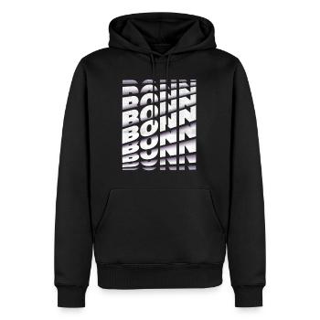 Bonn Deutschland Stadt Schrift Skyline Heimat - Männer Premium Bio Hoodie - Schwarz - Vorne - Nico (187cm)
