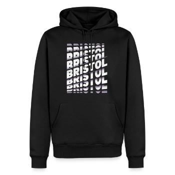 Bristol England UK Stadt Schrift Skyline Heimat - Männer Premium Bio Hoodie - Schwarz - Vorne - Nico (187cm)