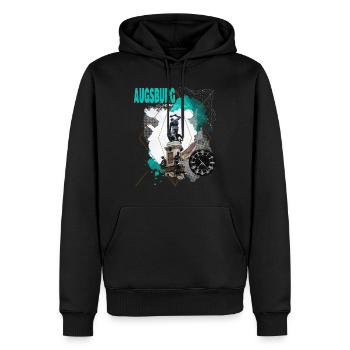 Augsburg Deutschland Stadt Skyline Vintage Retro - Männer Premium Bio Hoodie - Schwarz - Vorne - Nico (187cm)