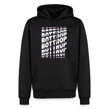 Bottrop Germany City Font Skyline Home - Men’s Premium Organic Hoodie - black - Front - Nico (187cm)