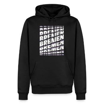 Brême Allemagne City Font Skyline Accueil - Sweat à capuche Premium bio Homme - noir - Devant - Nico (187cm)