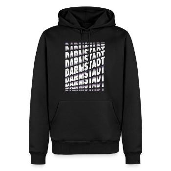Darmstadt Deutschland Stadt Schrift Skyline Heimat - Männer Premium Bio Hoodie - Schwarz - Vorne - Nico (187cm)