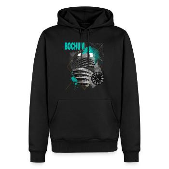 Bochum Deutschland Stadt Skyline Vintage Retro - Männer Premium Bio Hoodie - Schwarz - Vorne - Nico (187cm)