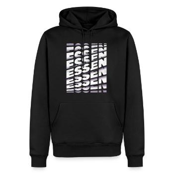 Essen Deutschland Stadt Schrift Skyline Heimat - Männer Premium Bio Hoodie - Schwarz - Vorne - Nico (187cm)